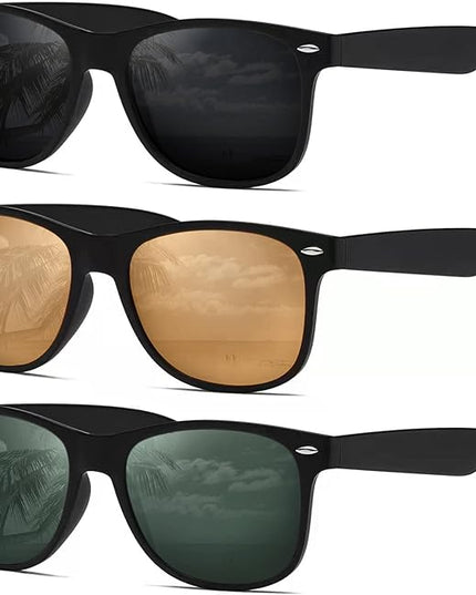 DEMIKOS Sunglasses Men Polarized Sunglasses for Mens Womens Retro Mirror Lens for Driving Fishing UV Protection