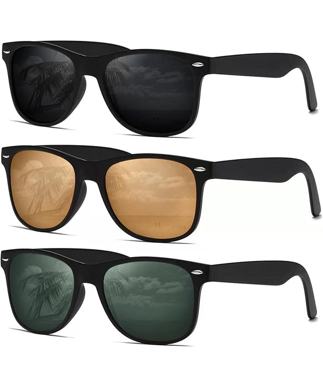 DEMIKOS Sunglasses Men Polarized Sunglasses for Mens Womens Retro Mirror Lens for Driving Fishing UV Protection