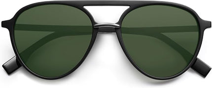 SOJOS Retro Aviator Polarized Sunglasses for Women Men Double Bridge Ladies Shades