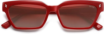 SOJOS Trendy Polarized Sunglasses Womens Men Retro Vintage 90s Cute Cat Eye Narrow Sun Glasses SJ2381