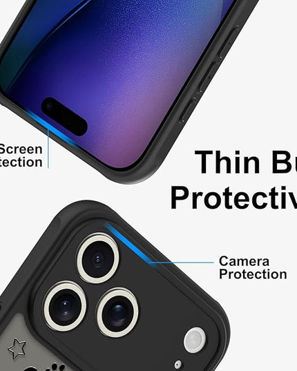 Cute Magnetic Case for iPhone 17 Pro Case [ Compatible with MagSafe ] with Black Cats Cat Pattern Design for Women Girls Boys, Soft Bumper Hard Back Kawaii Animal Protective Phone Cover