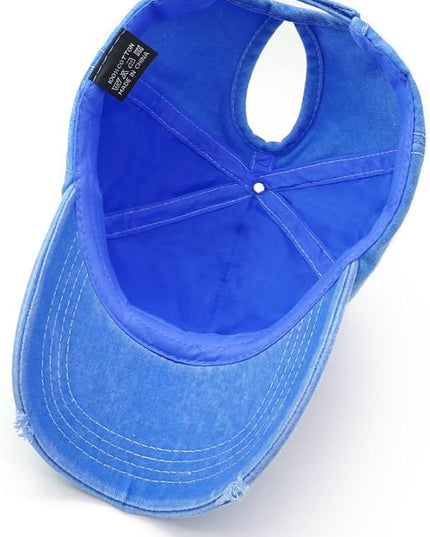YeeHeen Ponytail Baseball Cap for Women High Messy Bun Caps Washed Cotton Hats