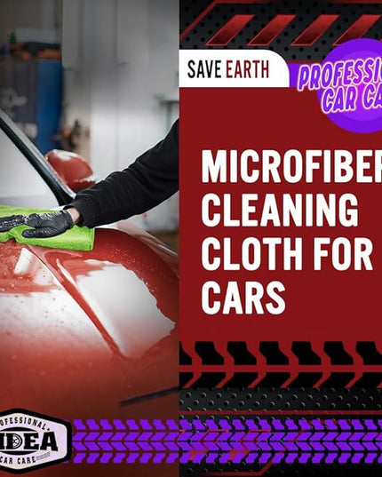 AIDEA Microfiber Cleaning Cloth, 10PK, Microfiber Towels for Cars, Premium All Purpose Car Cloths, Dusting Cloth Cleaning Rags, Absorbent Towels for SUVs, House, Kitchen, Window, 12"×12", Green