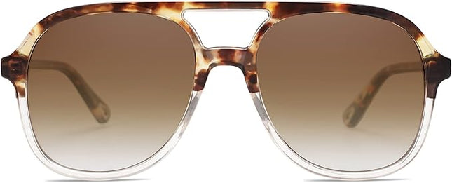 SOJOS Retro Polarized Aviator Sunglasses Womens Mens Classic 70s 80s Vintage Trendy Square Aviators SJ2174