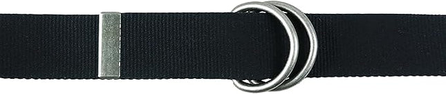 Mens & Womens Canvas Belt with D-ring,Double Ring Belt,Solid Color,Extra Long (49”) 1 1/2" Wide