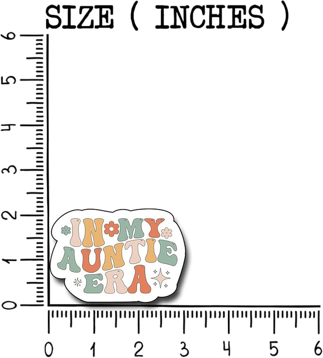 (3Pcs) in My Auntie Era Sticker, Decal Gifts Decorate Books Laptop Phone Water Bottles Kindles Stickers Tumbler Sticker Waterproof Vinyl Decorate Sticker 3" Inch