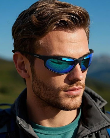 FAGUMA Polarized Sports Sunglasses For Men Cycling Driving Fishing UV400 Protection