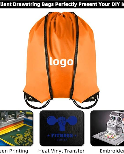 GoodtoU Backpack, 100 Pcs Drawstring, 11.4L, 20 Colors, Nylon, Foldable, Adjustable Straps, Unisex, School, Travel, Sport, Work
