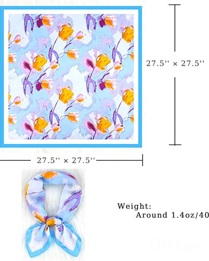 Satin Bandana Headscarf for Women Silky Hair Scarves for Fashion Lightweight