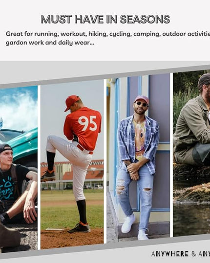 VOASTEK Running Hats for Men Baseball Cap Outdoor Essentials Runner Hat Jogging Cap Tennis Golf Workout Hats
