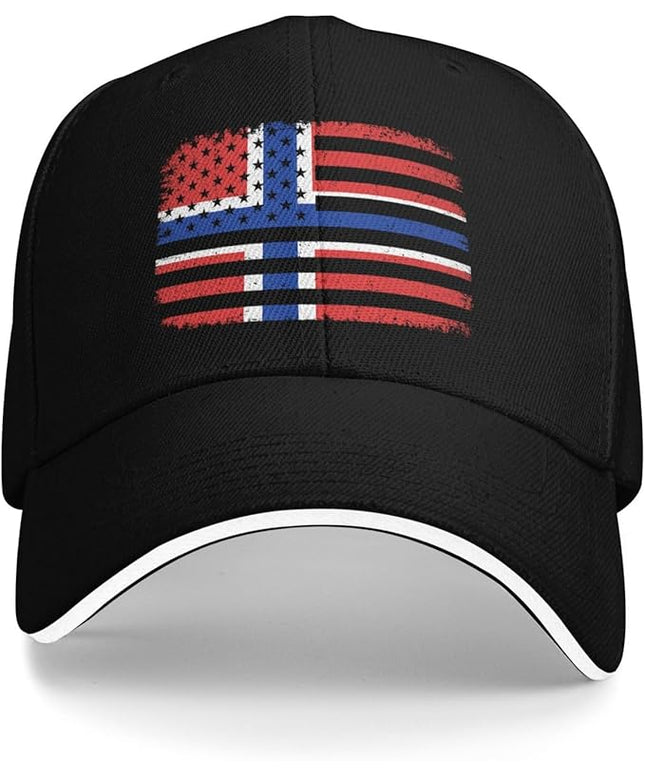 Unisex Baseball Cap Trucker Dad Hat for Men Women Adjustable Outdoors Sun hat Black