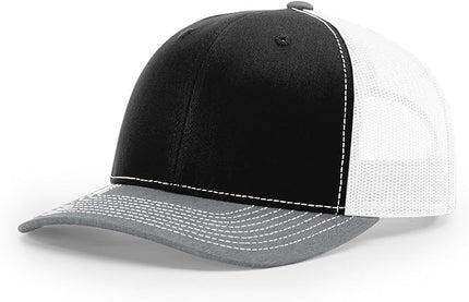 Richardson 112 Trucker Hat - Premium Adjustable Snapback Hat - Structured Six Panel Richardson Blank Caps