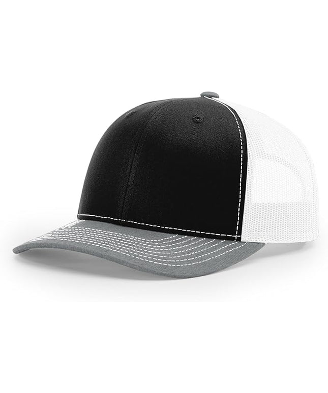 Richardson 112 Trucker Hat - Premium Adjustable Snapback Hat - Structured Six Panel Richardson Blank Caps