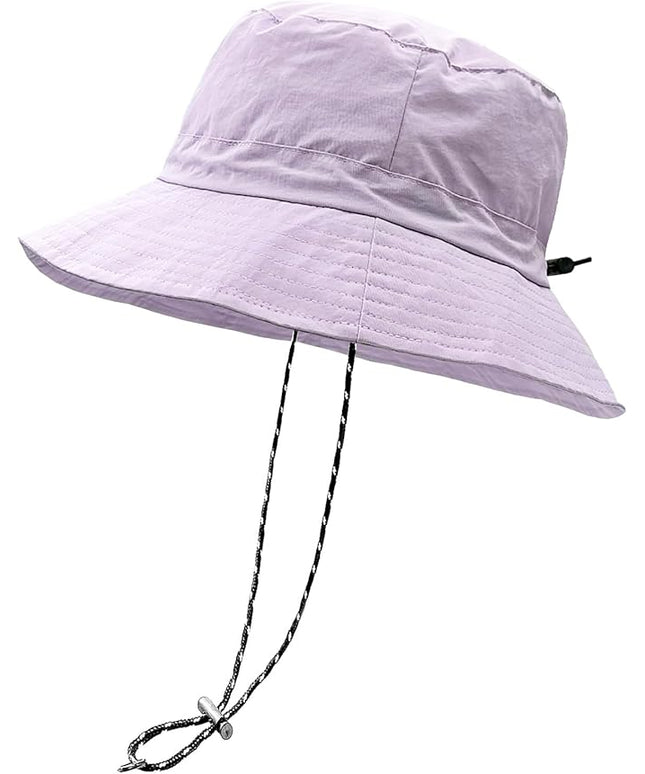 woogwin Waterproof Bucket Rain Hat with Chin Strap Quick Dry Packable Boonie Sun Hat Safari Hat UV Protection