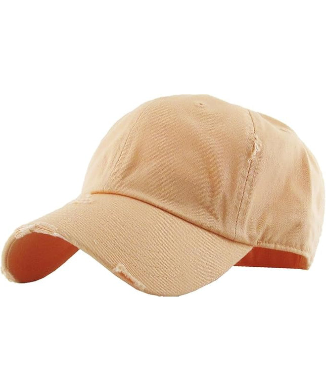 KBETHOS Vintage Washed Distressed Cotton Dad Hat Baseball Cap Adjustable Polo Trucker Unisex Style Headwear