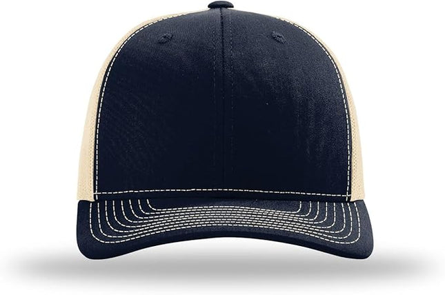 Richardson 112 Trucker Hat - Premium Adjustable Snapback Hat - Structured Six Panel Richardson Blank Caps