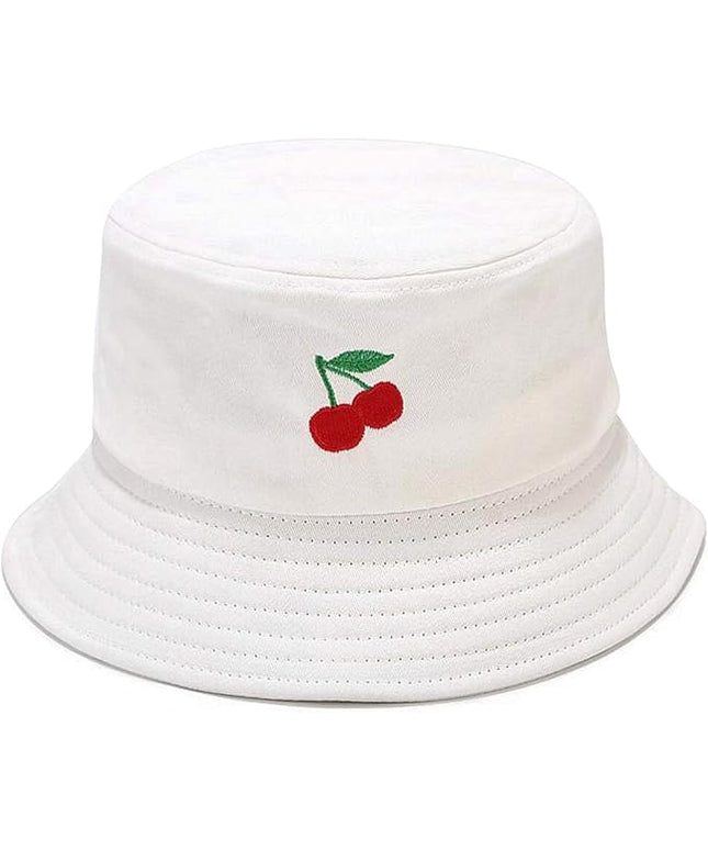 XYIYI Fashion Embroidery Bucket Hat Cotton Beach Fisherman Hats for Women Girls