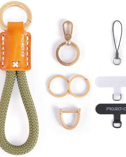 project-cb Phone Finger Ring Strap 1,Phone Tether Tab 2,Phone Lanyard,Phone Strap,Key Chain,Key Ring 2,Charms for Phone Case,Phone Accessories(Green-G)