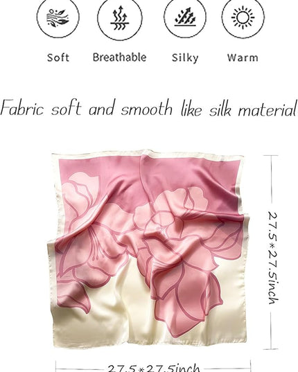 Satin Bandanas Head Scarf For Women Hair Scarves Accessories Lightweight Fashion Wrap Neck Silk Sleeping Headscarf