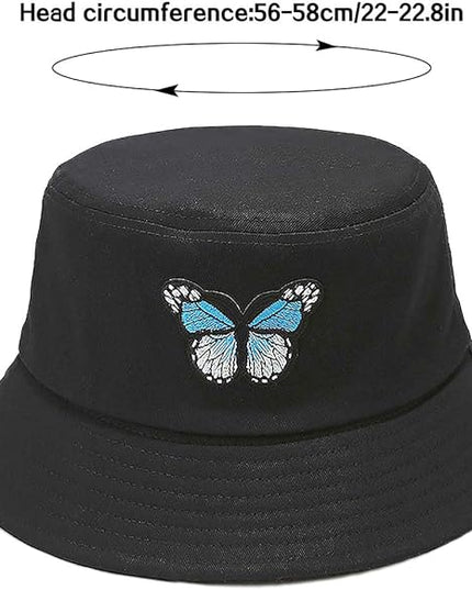 XYIYI Fashion Embroidery Bucket Hat Cotton Beach Fisherman Hats for Women Girls