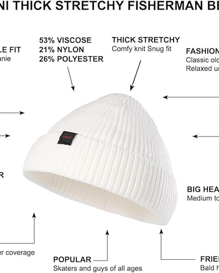 Fisherman Beanie Hats for Men Women,Knit Trawler Skull Cap,Watch Cap,Spring Fall Winter Warm Short Hats