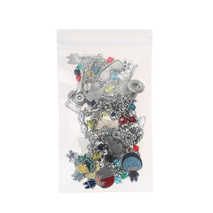 Somoga 100 PCS 4" x 5" Thick 4 Mil Small Clear Zip Poly Bags Plastic Reclosable Zip Seal Lock Bags Heavy-Duty Necklace Ring Coin Beads Jewelry Pill Zipper Bag