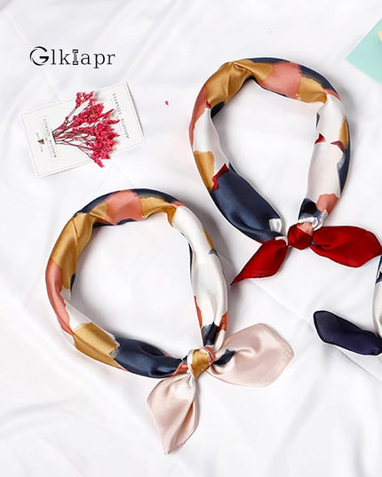 Satin Bandana Headscarf for Women Silky Hair Scarves for Fashion Lightweight