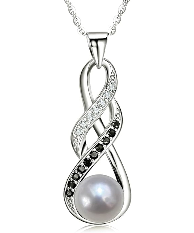 Pearl Necklaces-Birthday Anniversary Wedding Gifts for Women -Her -Mom -Wife -Girlfriend Grandma on Christmas Day Mothers Day | Valentines Romantic Gifts