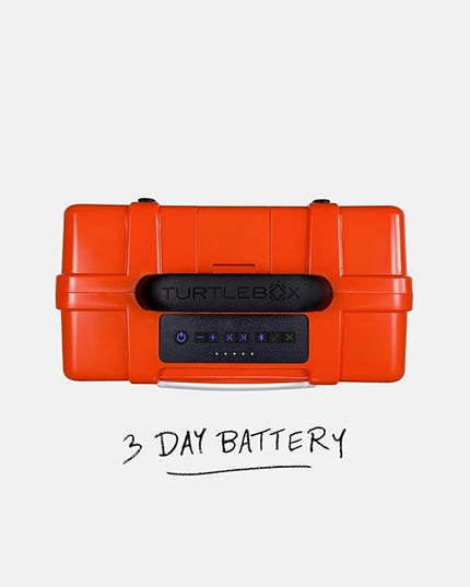 Turtlebox Original Gen 3: Portable Outdoor Bluetooth Speaker – Ultra-Loud (120dB), Waterproof (IP67), Rugged, Impact-Resistant, 3-Day Battery | Party Mode: Unlimited Pairing, Orange/Electric Blue