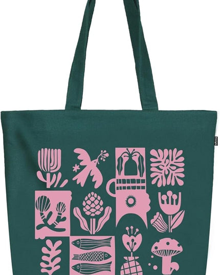 Ecoright Aesthetic Canvas Tote Bag for Women Large Zipper Tote Bags with Pocket, Womens Tote Bag for Yoga, Work, Beach