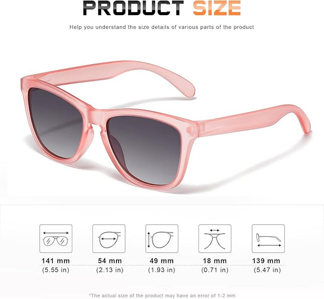 DANAMY Sunglasses Womens Polarized Sunglasses for Women Trendy Designer Mirrored UV400 Protection Sun Glasses