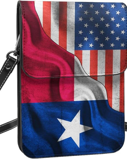 America Flag Texas Flag Small Crossbody Bag Is A Shoulder Bag Designed For Women And Girls Cell Phone Crossbody Wallet Purses With Card Slots Adjustable Strap