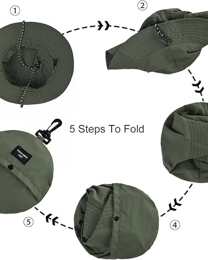 FEICUI Men Women Outdoor Bucket Hat Quick Dry Packable UV Protection Boonie Sun Hat