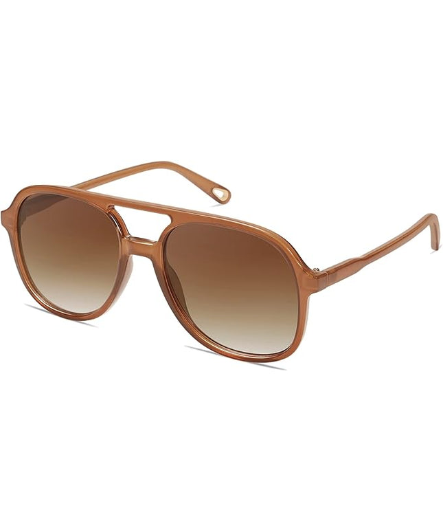 SOJOS Retro Polarized Aviator Sunglasses Womens Mens Classic 70s 80s Vintage Trendy Square Aviators SJ2174