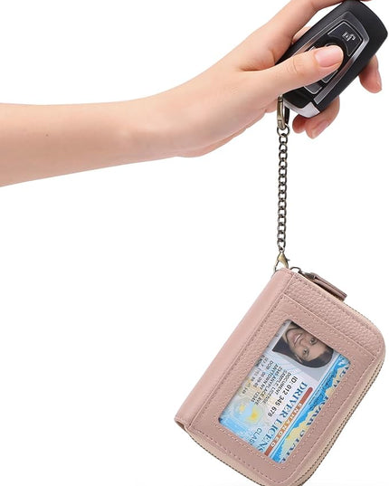 GOIACII Small Genuine Leather Wallet for Women, RFID Blocking Credit Card Holder Wallet