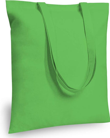 TOPDesign 6-Pack Economical 16"x15" Lime Green Cotton Tote Bag, Lightweight Medium Reusable Grocery Shopping Cloth Bags, Suitable for DIY, Advertising, Promotion, Gift, Activity