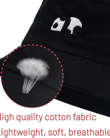 Cotton Bucket Hat for Women Men Summer Travel Sun Beach Bucket Cap, Unisex Outdoor Fisherman Hat