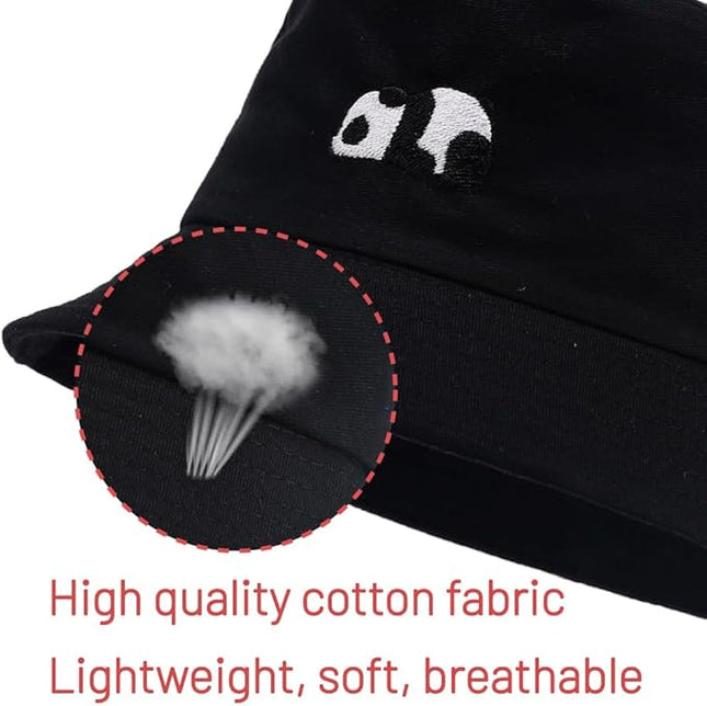 Cotton Bucket Hat for Women Men Summer Travel Sun Beach Bucket Cap, Unisex Outdoor Fisherman Hat