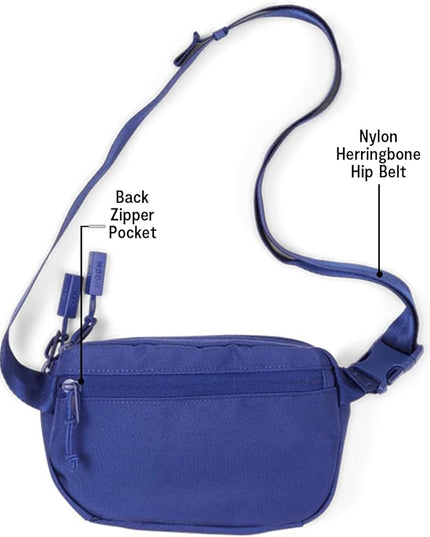 Baboon to the Moon Fanny Pack Mini 1.5L Compact Waist Bag Water Repellent Crossbody Belt Bag Lightweight Travel Everyday Bag for Men Women, Navy