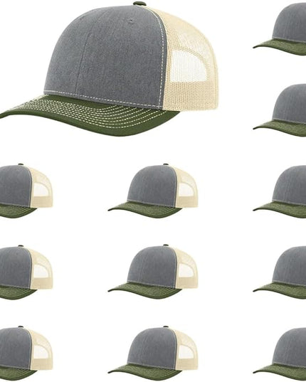 Richardson 112 Classic Six-Panel Adjustable Snapback Trucker Cap | Bulk Packs Available