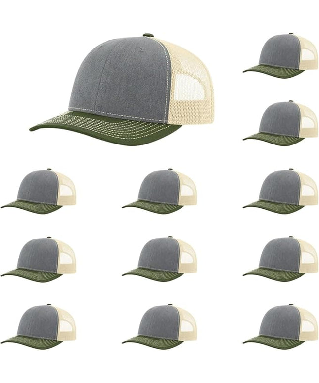Richardson 112 Classic Six-Panel Adjustable Snapback Trucker Cap | Bulk Packs Available