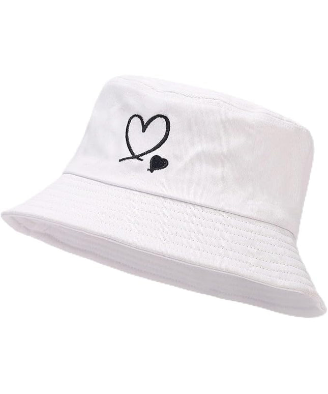 XYIYI Fashion Embroidery Bucket Hat Cotton Beach Fisherman Hats for Women Girls