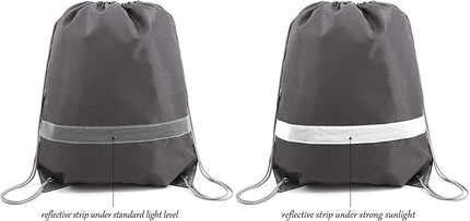 BeeGreen Drawstring Backpack Bags 20,30,50 Packs Reflective String Bags for Gym Sport Trip Cinch Sack DIY for Women Men