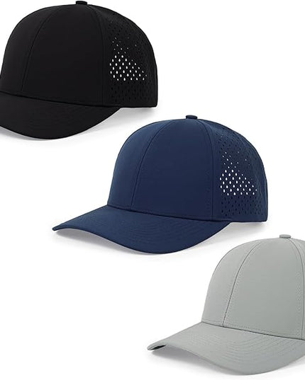 kozinu Quick Dry Baseball Cap Curved Brim Snapback Hat Laser Cut Mesh Ball Cap Golf Ball Cap for Men Women