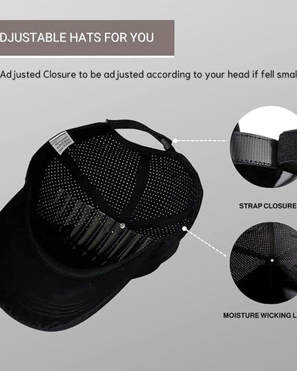 VOASTEK Running Hats for Men Baseball Cap Outdoor Essentials Runner Hat Jogging Cap Tennis Golf Workout Hats