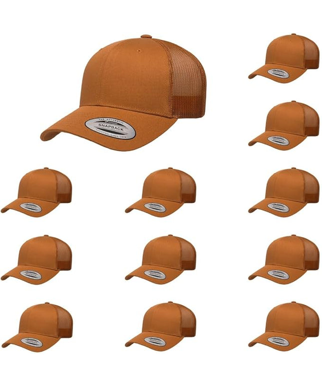 Yupoong Classic Premium Mesh 6 Panel Retro Trucker Cap | Mid Profile Snapback | OSFA | Bulk Pack Available