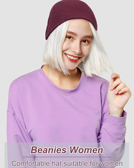 Senker Fashion Slouchy Beanie Hats for Women Men, Chemo Headwear Cotton Beanies Soft Lightweight Chemo Skull Cap Elastic