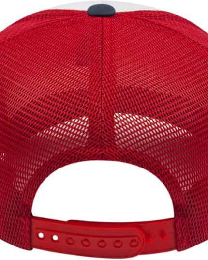 Cap America i8502 Flexfit 110 Premium Mid Profile 6-Panel Mesh Back Trucker Cap Hat w/UV Guard & Adjustable Snapback