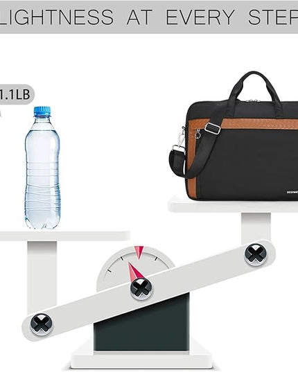 BESMART Slim Laptop Bag 15.6/17.3 Inch Laptop Briefcase for Women, Elegant Waterproof Shoulder Bags, Computer Messenger Bag
