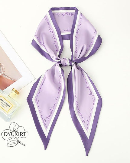 Head Scarf Purse Handle Neck Satin Hair Scarfs For Bag Lightweight Silky Long Thin Women's Fashion Scarves 59 * 5.9”
